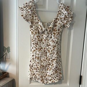 Floral Tie-Front Dress